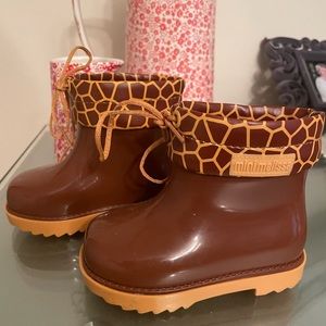 Toddler mini Melissa rain boots size 7 worn once